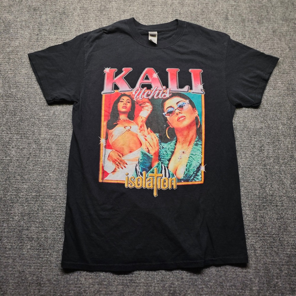 Kali Uchis Isolation Album Graphic T-Shirt Black Gildan Heavy Cotton Mens Medium